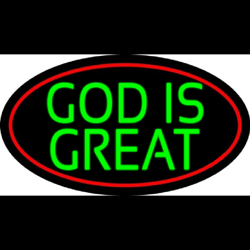 Custom Green God Is Great Neon Sign USA
