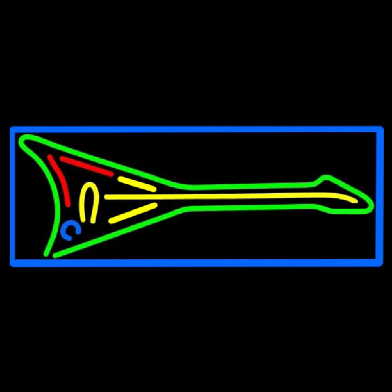 Custom Green Guitar Neon Sign USA