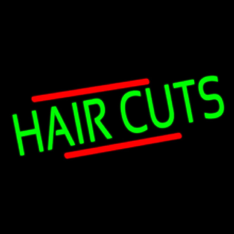 Custom Green Hair Cuts Neon Sign USA