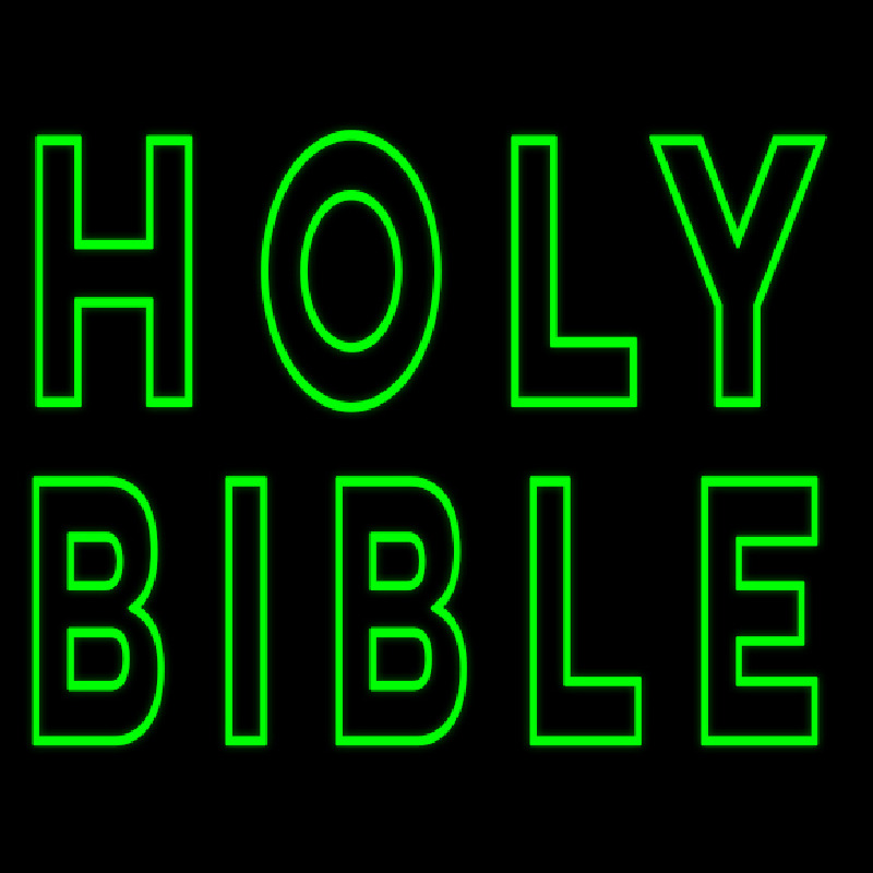 Custom Green Holy Bible Neon Sign USA