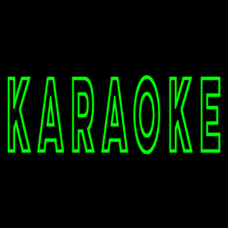 Custom Green Karaoke Block 2 Neon Sign USA
