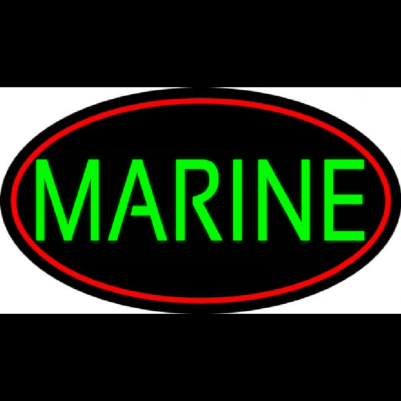 Custom Green Marine Neon Sign USA