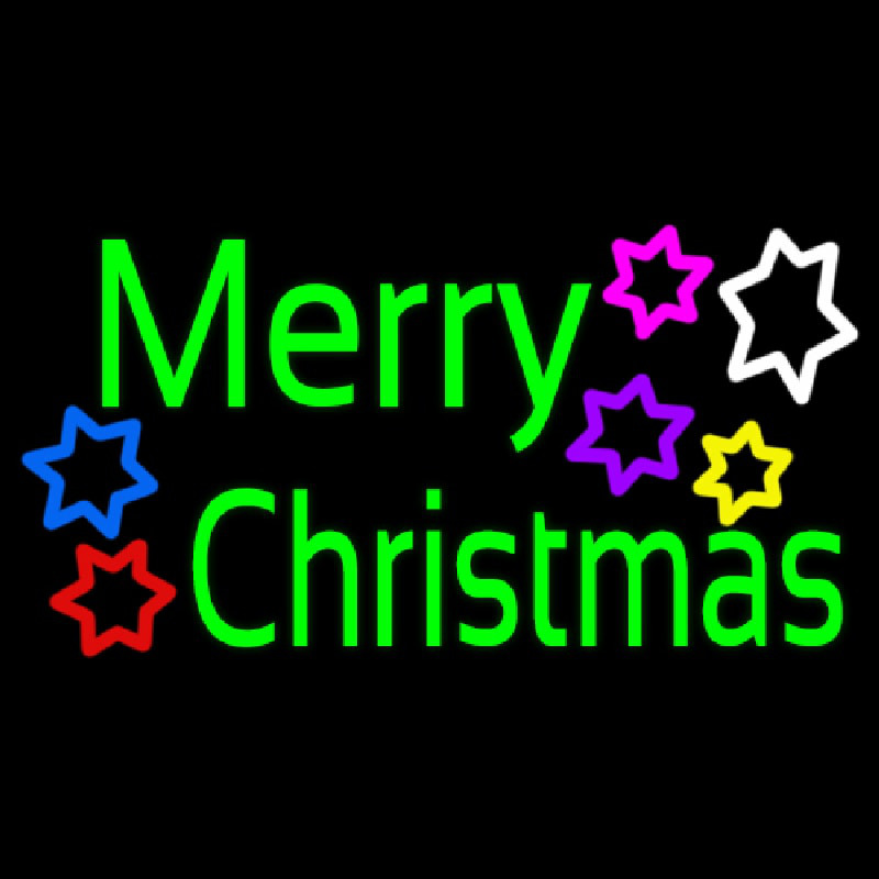 Custom Green Merry Christmas Neon Sign USA