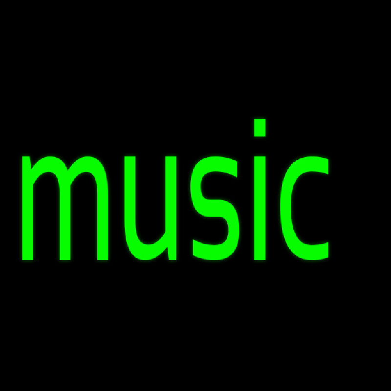 Custom Green Music Neon Sign USA