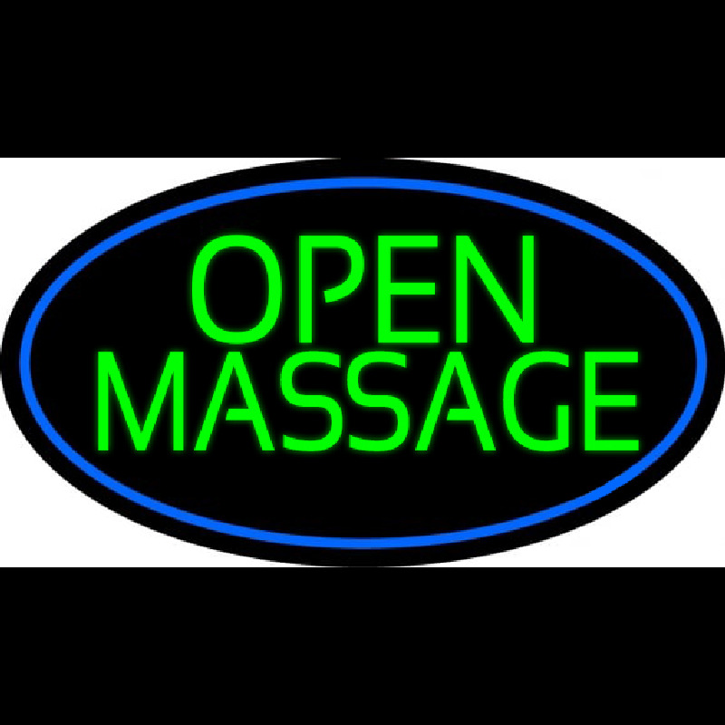 Custom Green Open Massage Neon Sign USA