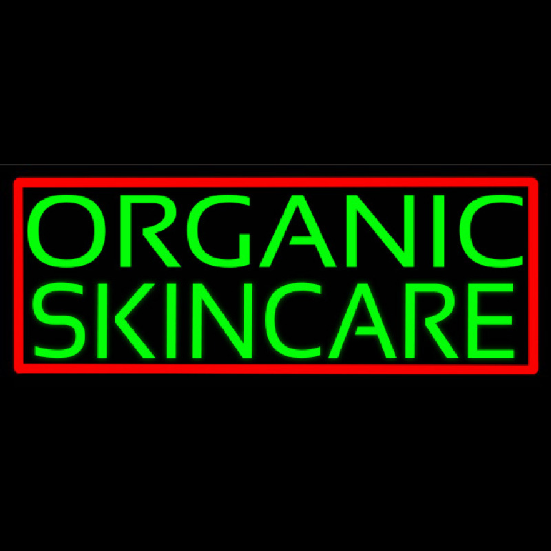 Custom Green Organic Skincare Neon Sign USA