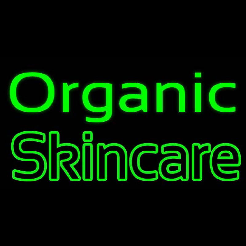 Custom Green Organic Skincare Neon Sign USA