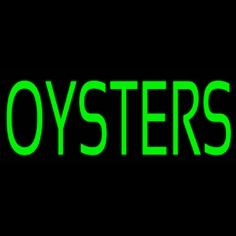 Custom Green Oyster Block Neon Sign USA