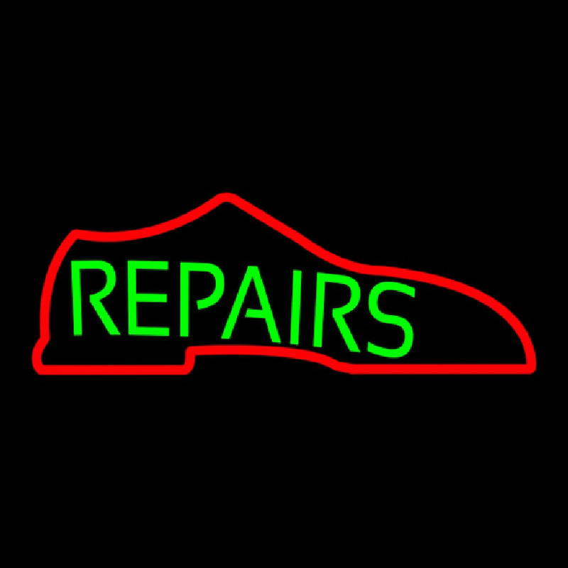 Custom Green Repair Shoe Neon Sign USA