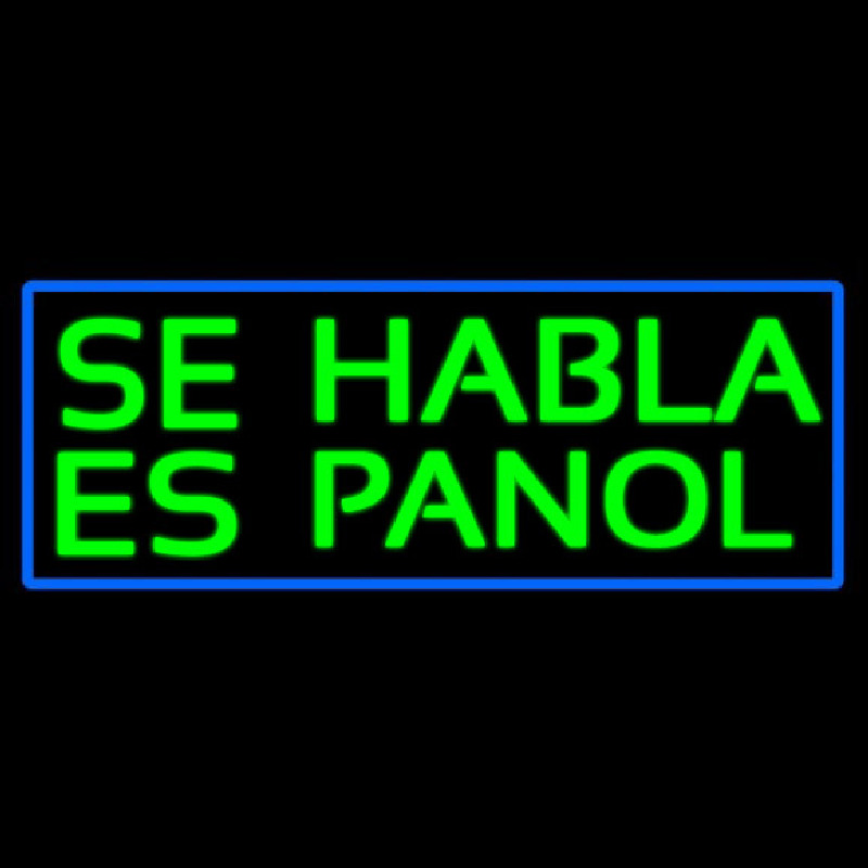 Custom Green Se Habla Espanol Neon Sign USA