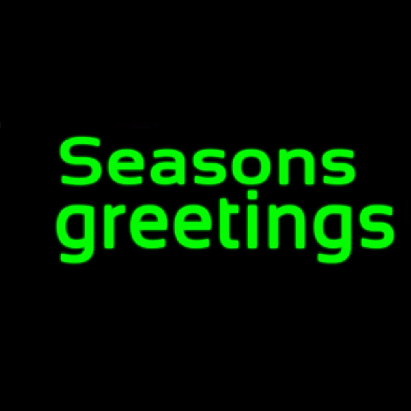 Custom Green Seasons Greetings Neon Sign USA