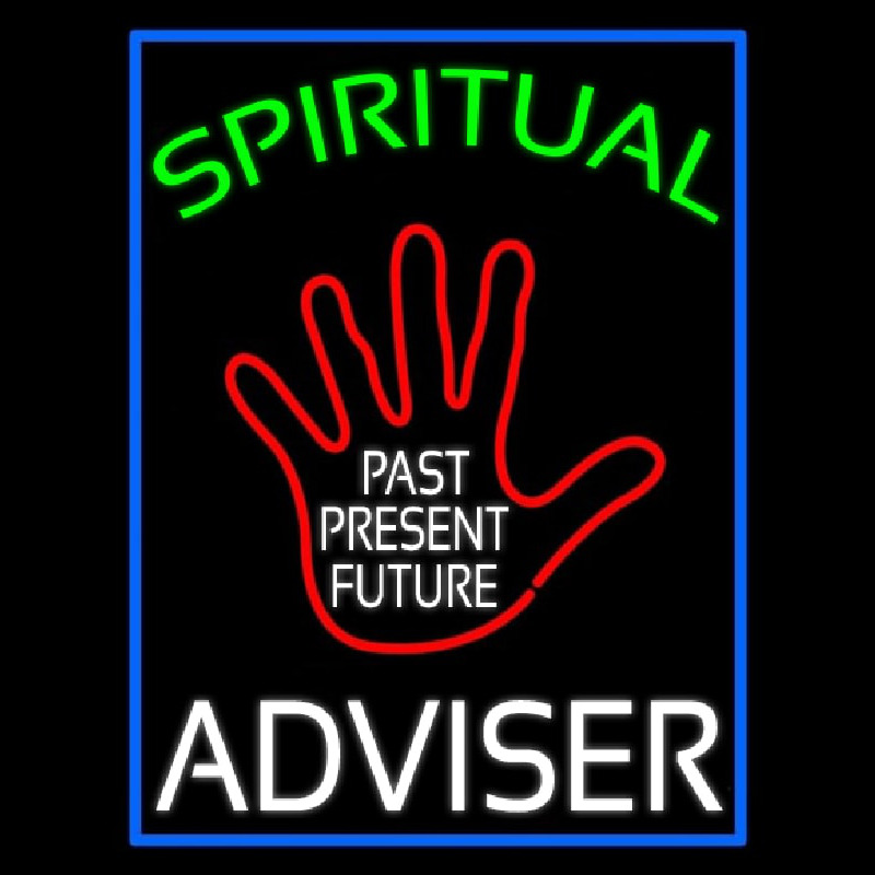 Custom Green Spritual White Advisor With Red Palm Neon Sign USA