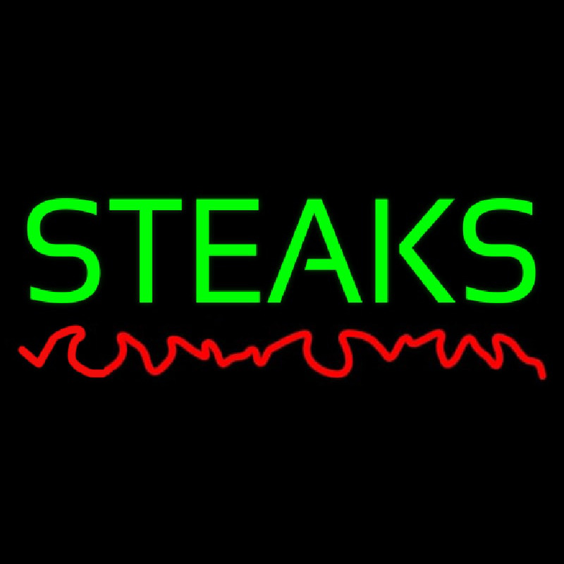 Custom Green Steaks Neon Sign USA