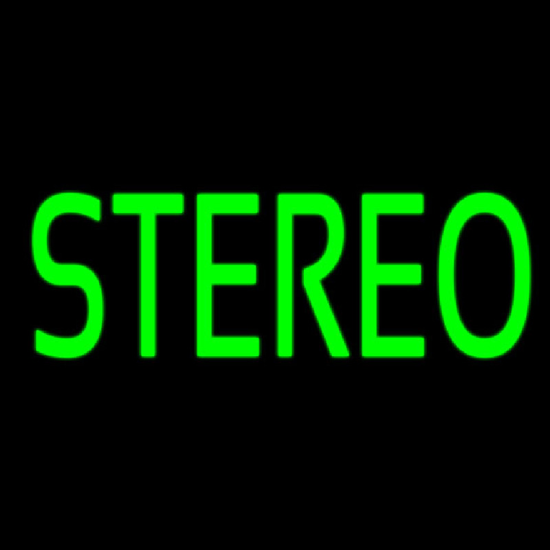 Custom Green Stereo Block 2 Neon Sign USA