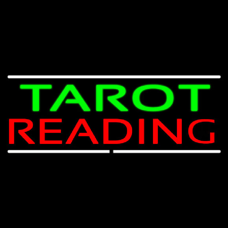 Custom Green Tarot Red Reading And White Line Neon Sign USA