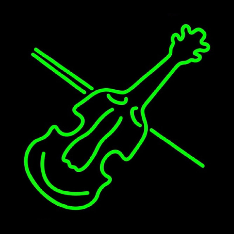 Custom Green Violin Neon Sign USA