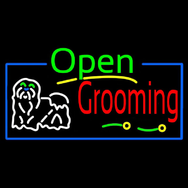 Custom Grooming Neon Sign USA