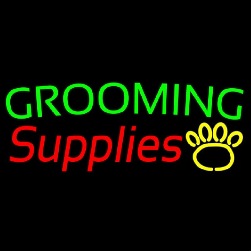 Custom Grooming Supplies Neon Sign USA
