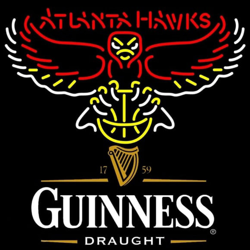 Custom Guinness Draught Atlanta Hawks NBA Beer Sign Neon Sign USA