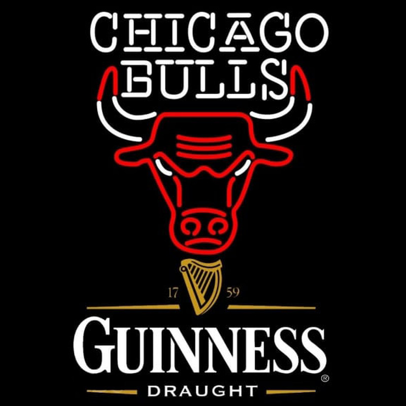 Custom Guinness Draught Chicago Bulls NBA Beer Sign Neon Sign USA