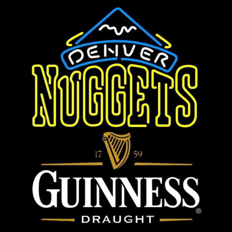 Custom Guinness Draught Denver Nuggets NBA Beer Sign Neon Sign USA