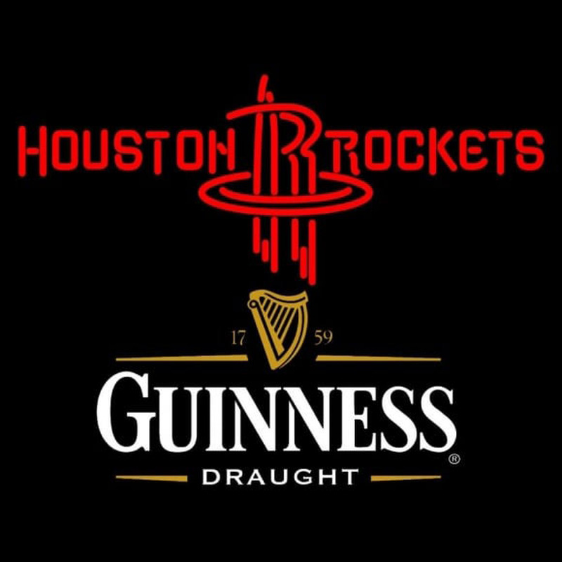 Custom Guinness Draught Houston Rockets NBA Beer Sign Neon Sign USA