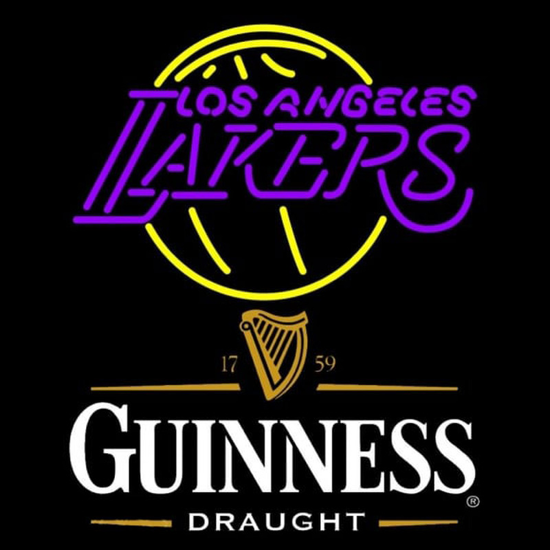 Custom Guinness Draught Los Angeles Lakers NBA Beer Sign Neon Sign USA
