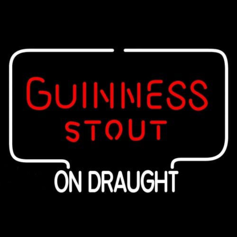 Custom Guinness Stout ON DRAUGHT Neon Sign USA
