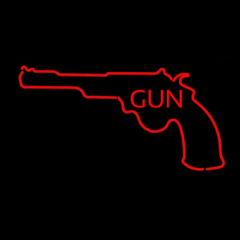 Custom Gun With Logo Neon Sign USA