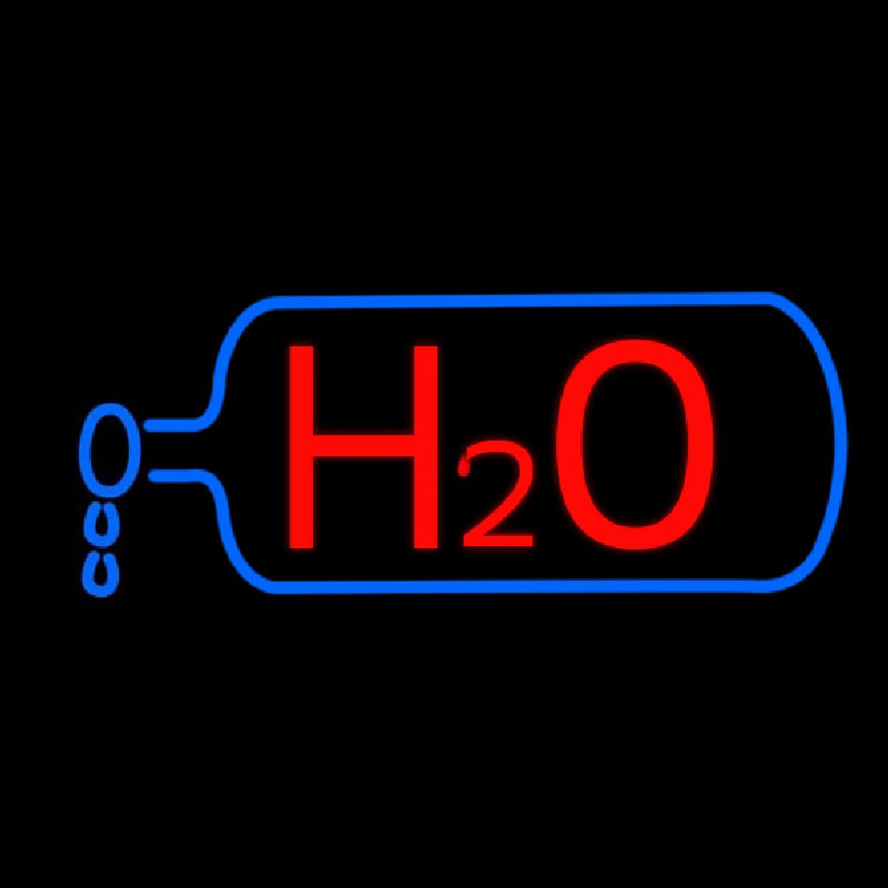 Custom H2o Drinking Water Neon Sign USA