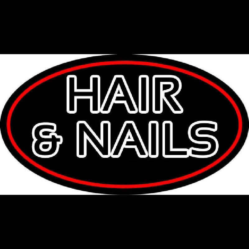 Custom Hair And Nails Double Stroke Neon Sign USA