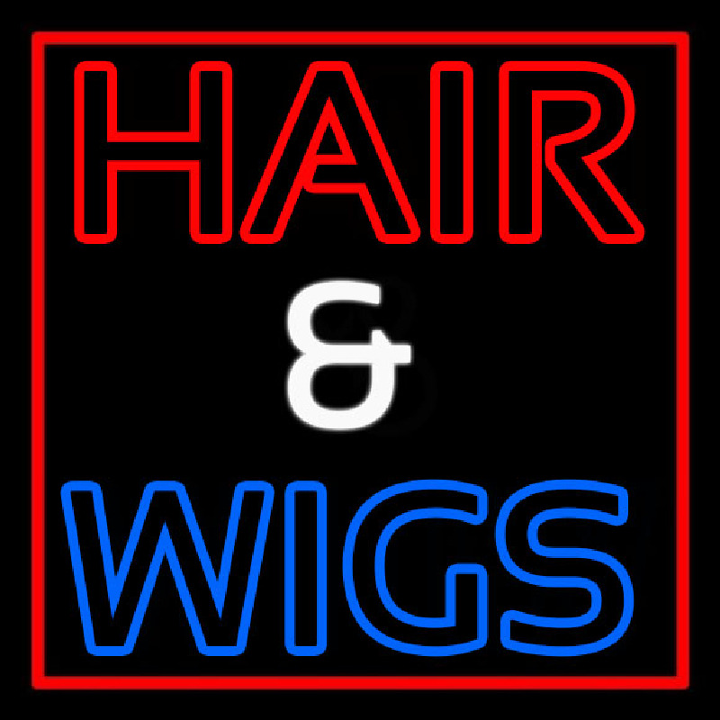 Custom Hair And Wigs Neon Sign USA