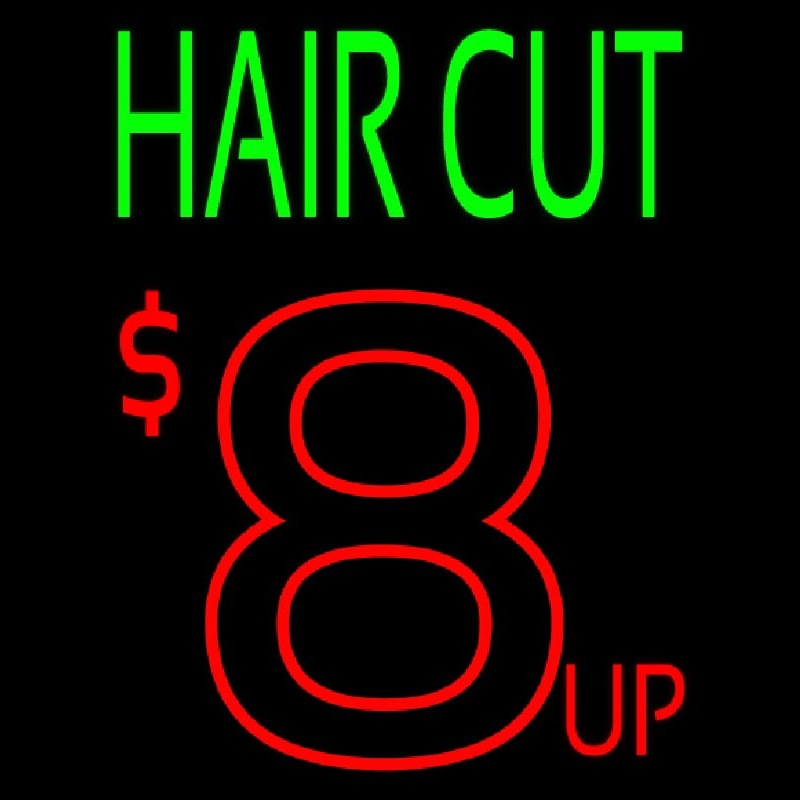 Custom Hair Cut 8  Up Neon Sign USA