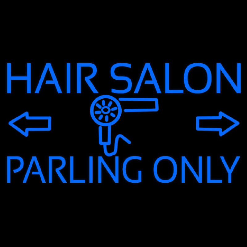 Custom Hair Salon Parking Only Neon Sign USA