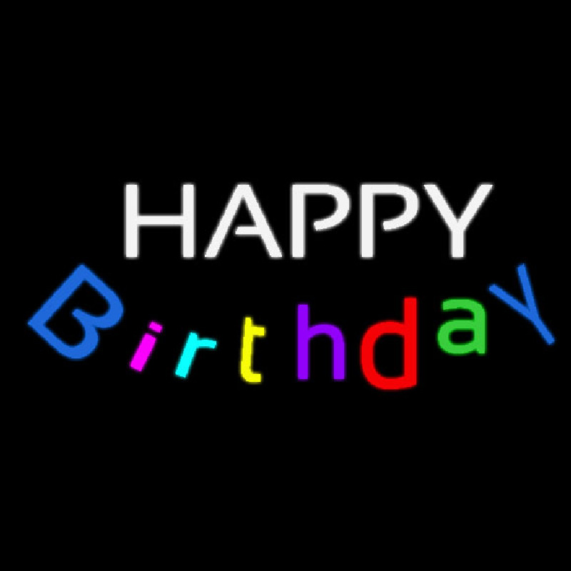 Custom Happy Birthday Neon Sign USA
