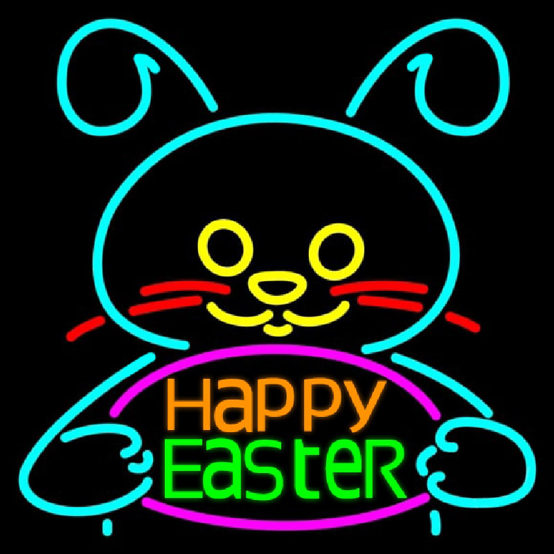 Custom Happy Easter 2 Neon Sign USA