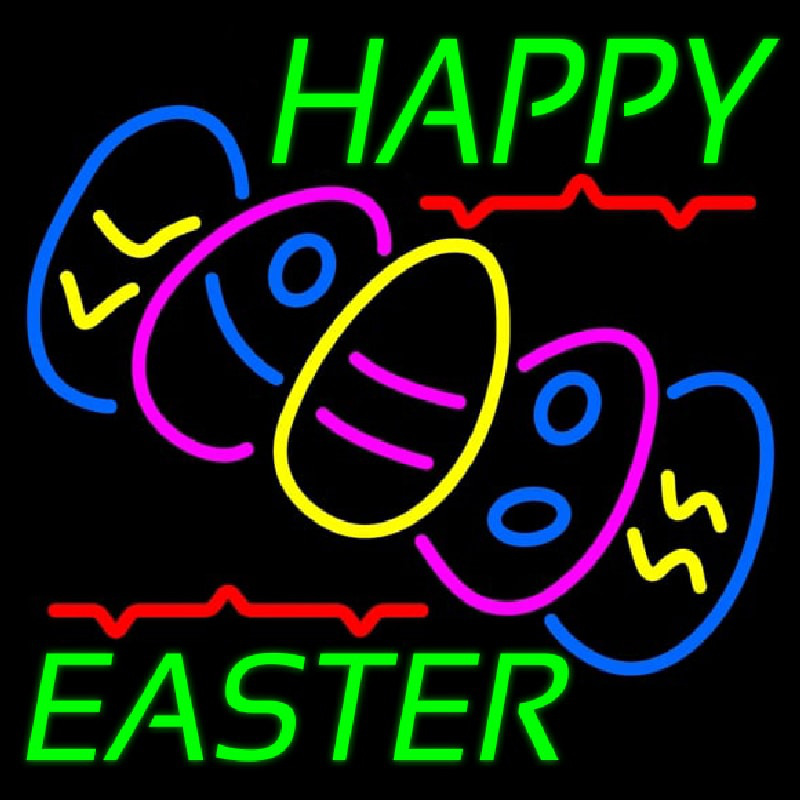 Custom Happy Easter With Egg 1 Neon Sign USA