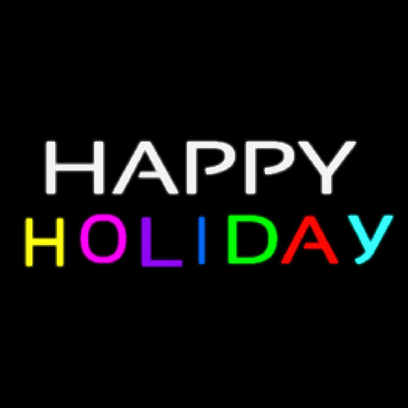 Custom Happy Holiday Neon Sign USA