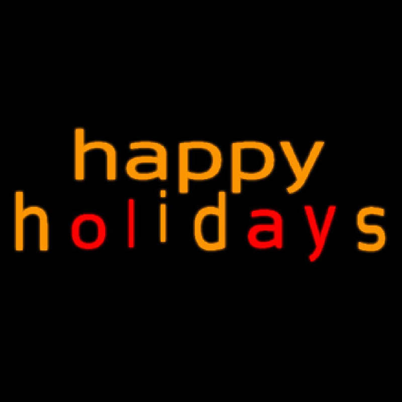 Custom Happy Holidays Neon Sign USA