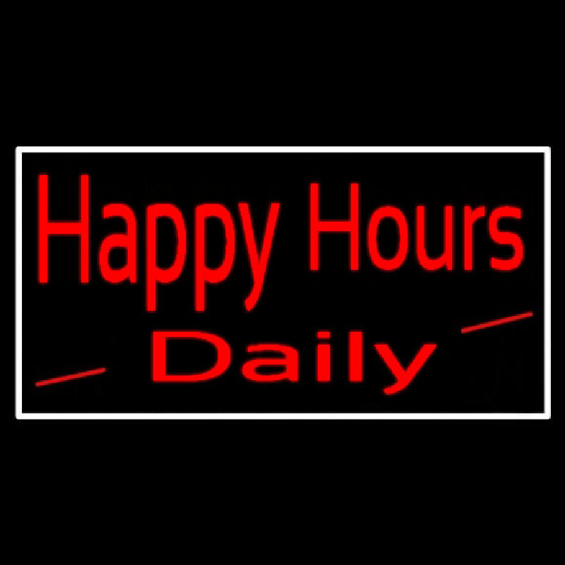 Custom Happy Hours Daily Neon Sign USA