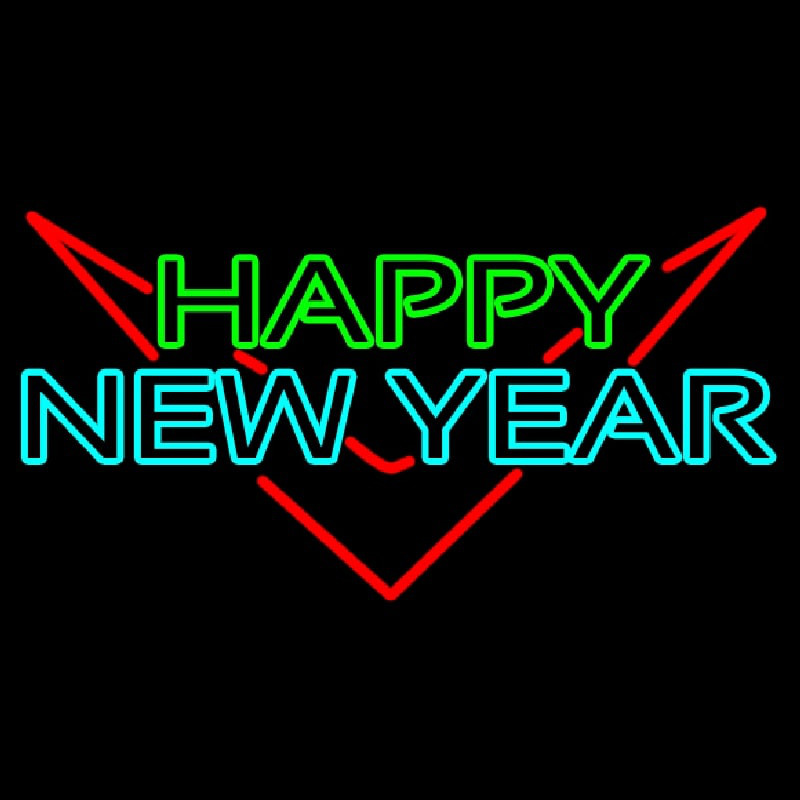Custom Happy New Year Logo 1 Neon Sign USA