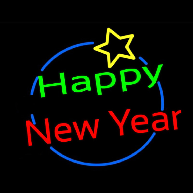Custom Happy New Year Logo Neon Sign USA