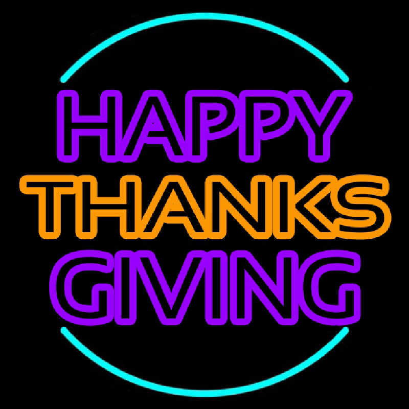 Custom Happy Thanksgiving 1 Neon Sign USA