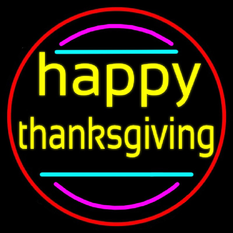 Custom Happy Thanksgiving 1 Neon Sign USA