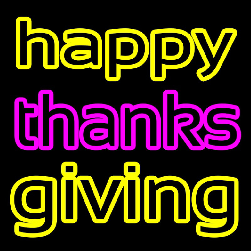 Custom Happy Thanksgiving 1 Neon Sign USA