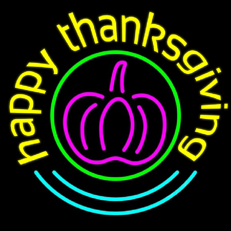 Custom Happy Thanksgiving 2 Neon Sign USA