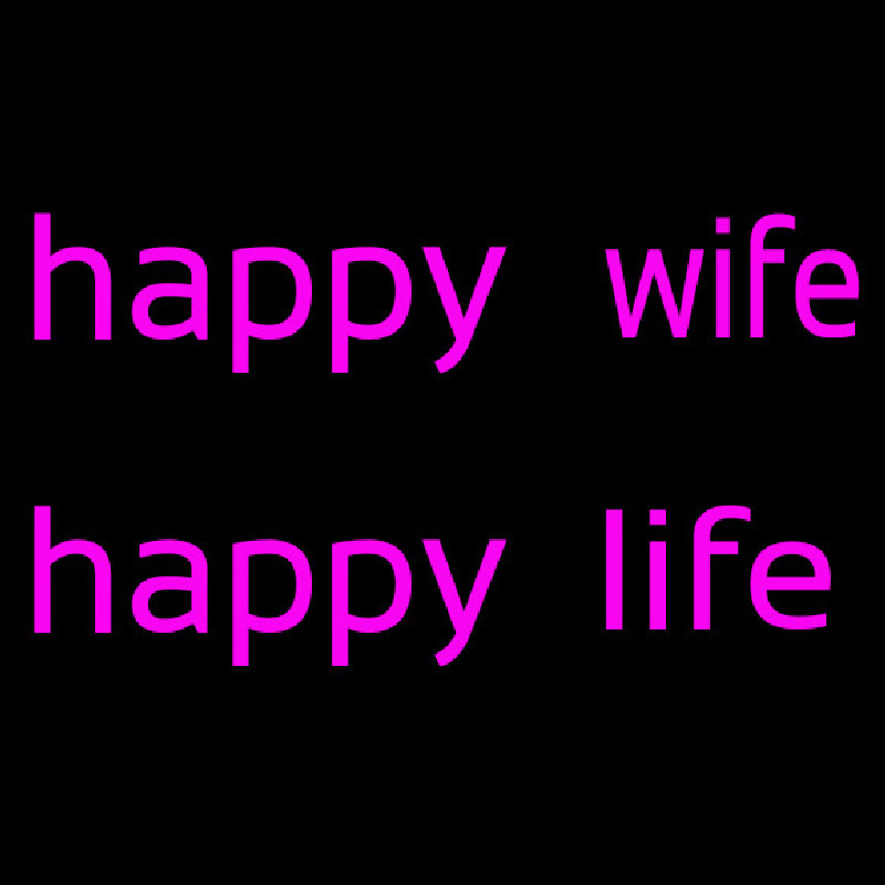 Custom Happy Wife Happy Life Neon Sign Usa Custom Neon Signs Shop 