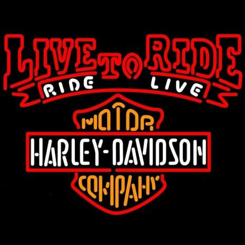 Custom Harley Davidson Live To Ride Ride To Live Neon Sign USA