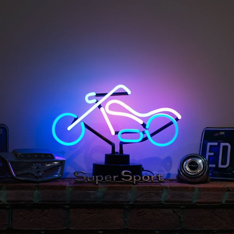 Custom Harley Motor Desktop Neon Sign
