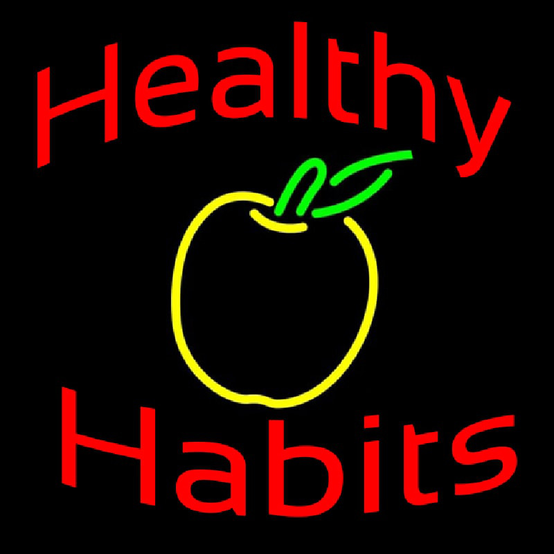Custom Healthy Habits Neon Sign USA